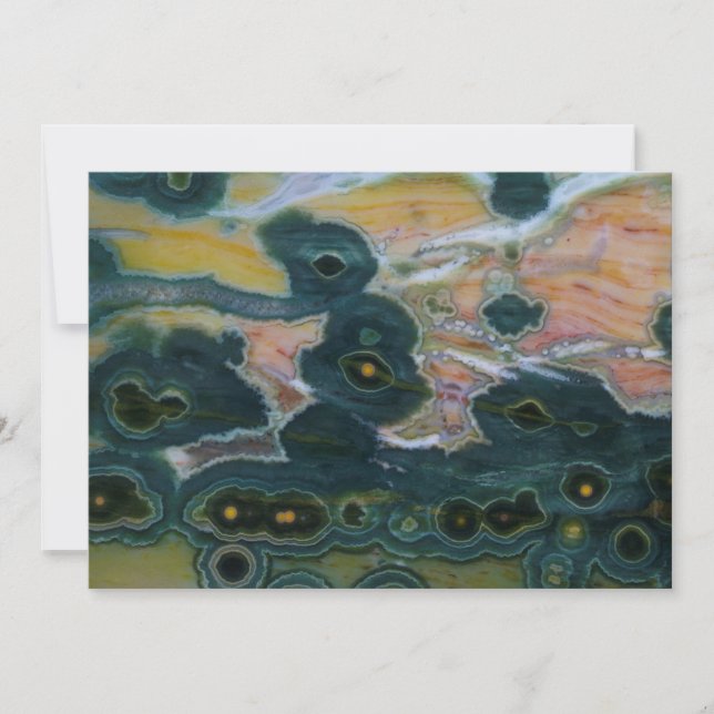 Tarjeta De Agradecimiento Losa de Jasper Oceánico (Anverso)
