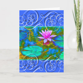 Tarjeta De Agradecimiento Loto Blossom Se Bien Los Colores
