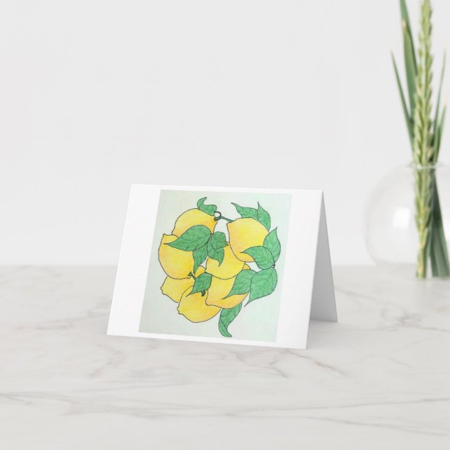 Tarjeta De Agradecimiento Lot's of Lemons Greeting Card (Anverso)