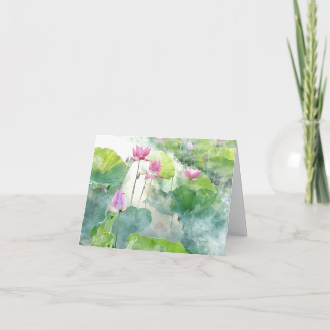 Tarjeta De Agradecimiento Lotus All Ochase Notecard (Anverso)