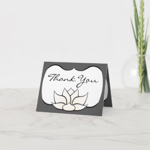 Tarjeta De Agradecimiento Lotus exquisito en estaño y el blanco le agradecen
