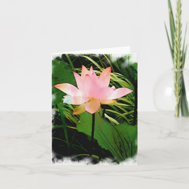 Tarjeta De Agradecimiento Lotus Notecard (Anverso)