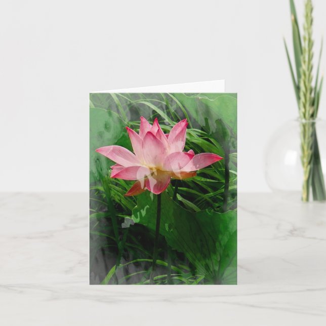 Tarjeta De Agradecimiento Lotus Notecard (Anverso)