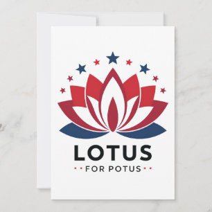 Tarjeta De Agradecimiento Lotus para POTUS Kamala Harris 2024