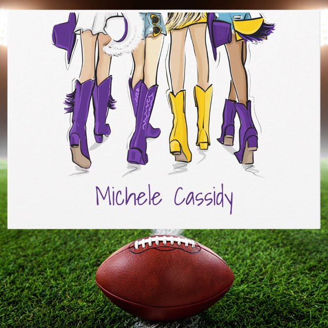 Tarjeta De Agradecimiento Louisiana Ladies Moda Cowboy Boot Purple Yellow (Subido por el creador)