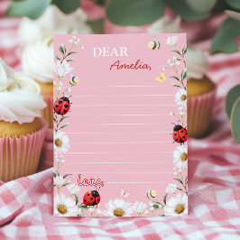 Tarjeta De Agradecimiento Love Bug Daisy Time Capsule Note Message Card