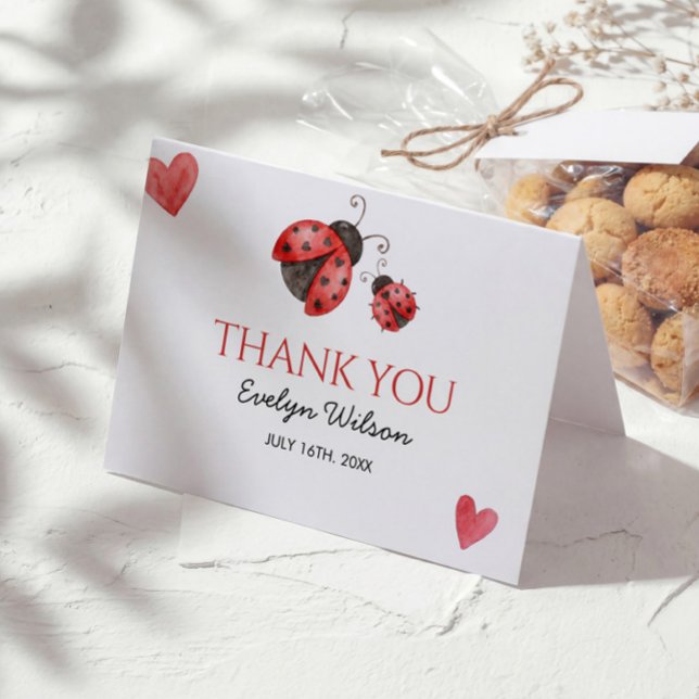 Tarjeta De Agradecimiento Love Bug Thank You Card (Subido por el creador)