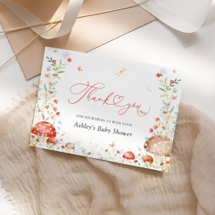 Tarjeta De Agradecimiento Love Bug Wildflower Baby Shower Gracias