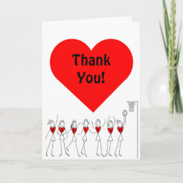 Tarjeta De Agradecimiento Love Heart Netball Gracias