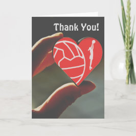 Tarjeta De Agradecimiento Love Heart Netball Gracias