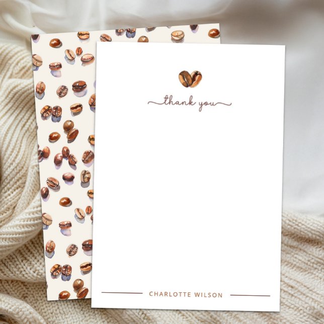 Tarjeta De Agradecimiento Love Is Brewing Bridal Shower  (Coffee Themed Thank You Card)