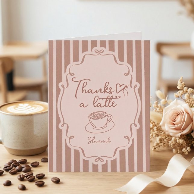 Tarjeta De Agradecimiento Love is Brewing Coffee Bridal Shower (Subido por el creador)