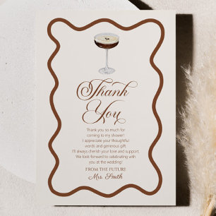 Tarjeta De Agradecimiento Love Is Brewing Expresso Martini Despedida de Solt