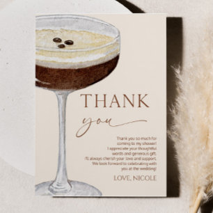 Tarjeta De Agradecimiento Love Is Brewing Expresso Martini Despedida de Solt