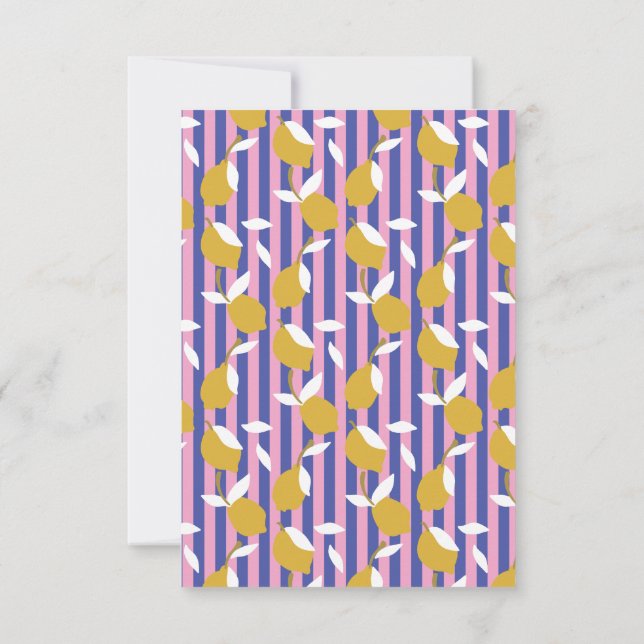 Tarjeta de agradecimiento Love Lemonade Flat (Reverso)