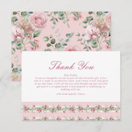Tarjeta De Agradecimiento Love Shack Fiance Pink Bridal Shower
