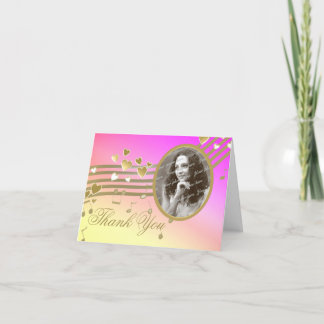 Tarjeta De Agradecimiento Love Song Notes Photo