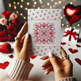 Tarjeta De Agradecimiento Love You doodle valentine Folded Gracias Card