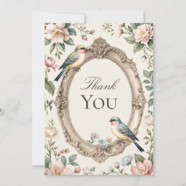 Tarjeta De Agradecimiento LoveBird Floral Engagement Party Thank You Card
