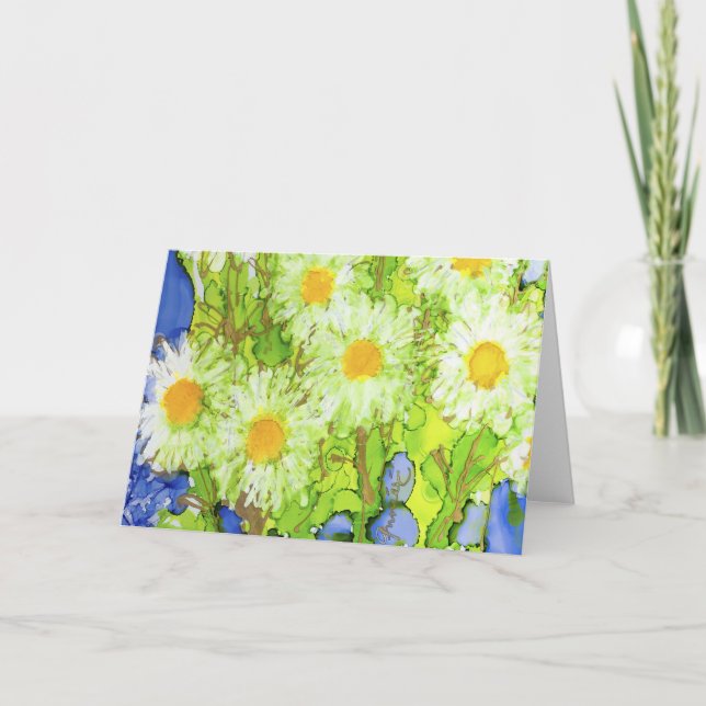 Tarjeta De Agradecimiento Lovitude Blank Card Happy Daisises (Anverso)