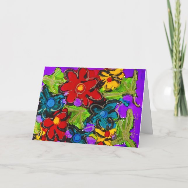 Tarjeta De Agradecimiento Lovitude Blank Card Saltando Con Alegría (Anverso)