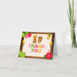 Tarjeta de agradecimiento Luau
