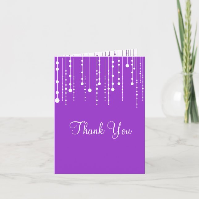 Tarjeta De Agradecimiento Luces colgantes Gracias (Anverso)