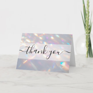 Tarjeta De Agradecimiento Luces Iridescentes Personalizadas Gracias