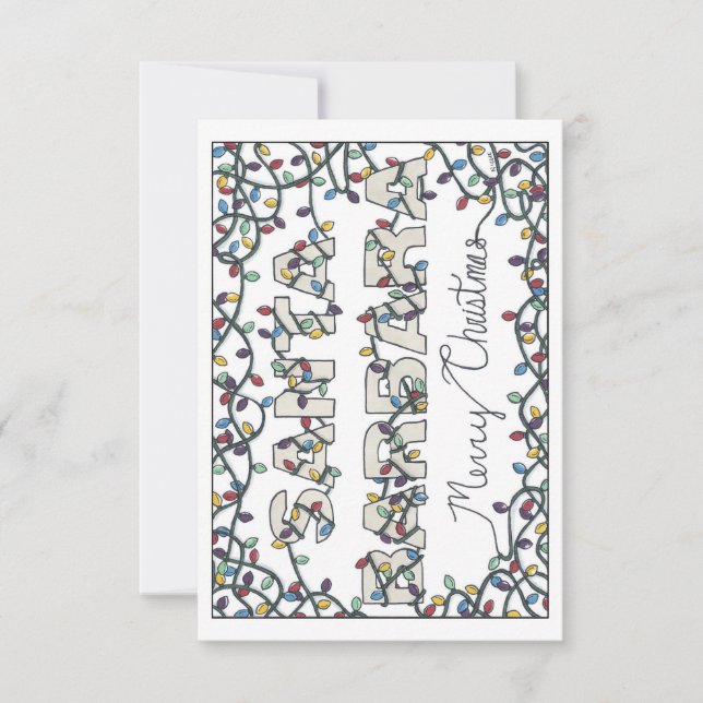 Tarjeta De Agradecimiento Luces Navidades de Santa Bárbara (Anverso)