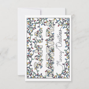 Tarjeta De Agradecimiento Luces Navidades de Santa Bárbara