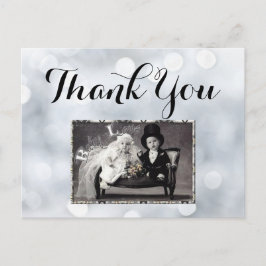 Tarjeta de agradecimiento Luces Nieve Blanca Brill