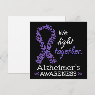 Tarjeta De Agradecimiento Luchamos juntos - Conciencia sobre el Alzheimer