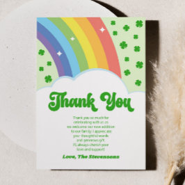 Tarjeta De Agradecimiento Lucky Charm St. Patrick's Day Baby Shower