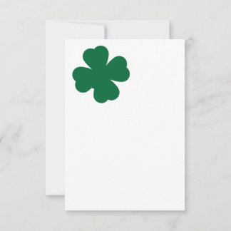 Tarjeta De Agradecimiento Lucky Four Leaf Clover
