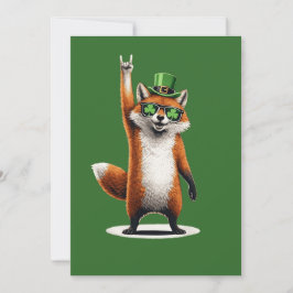 Tarjeta De Agradecimiento Lucky Fox Shamrock Sunglasses St Patrick's day