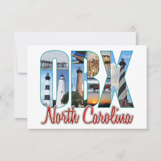 Tarjeta De Agradecimiento Lugares de OBX (Anverso)