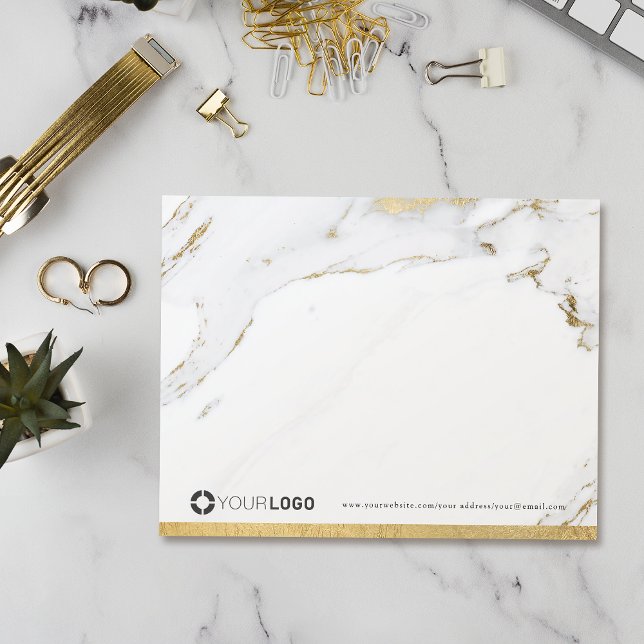 Tarjeta De Agradecimiento Lujoso y moderno mármol dorado personalizado Stati (Luxe modern gold marble personalized Stationery Thank You Card)