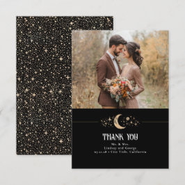 Tarjeta De Agradecimiento Luna Celestial y Estrellas Gracias Foto