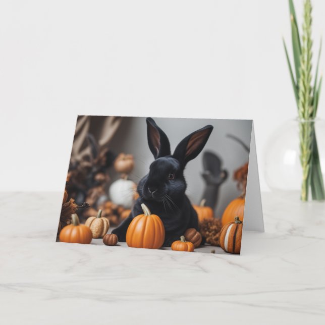 Tarjeta De Agradecimiento Luna preparándose para Halloween (Anverso)