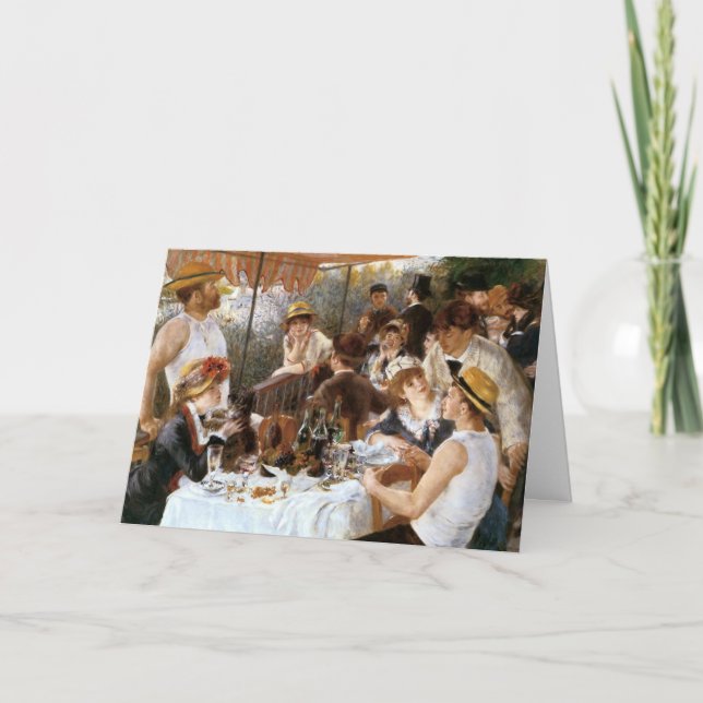 Tarjeta De Agradecimiento "Luncheon of the Boating Fiesta" de Renoir gracias (Anverso)