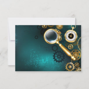 Tarjeta De Agradecimiento Lupa al estilo Steampunk