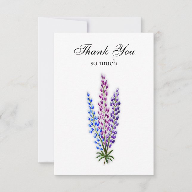 Tarjeta De Agradecimiento Lupine Note Card (Anverso)