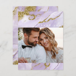 Tarjeta De Agradecimiento Lux Ink Lavender Resumen ID990