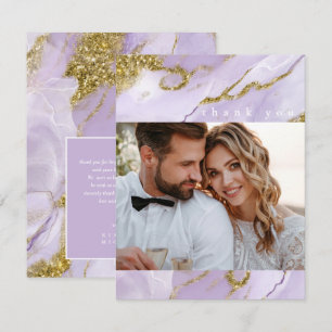 Tarjeta De Agradecimiento Lux Ink Lavender Resumen ID990