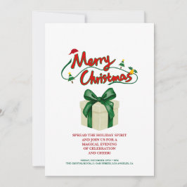 Tarjeta De Agradecimiento Luxury Christmas Party Invitation