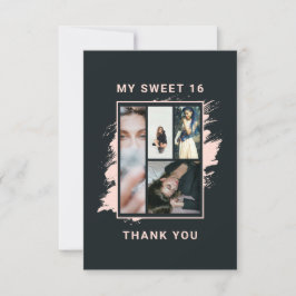 Tarjeta De Agradecimiento Luxury Elegant Thank You Graduation Birthday Card