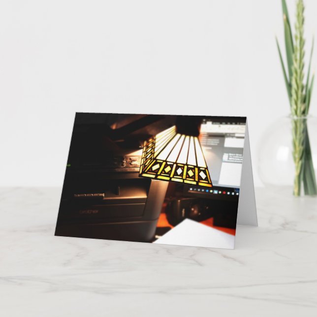 Tarjeta De Agradecimiento Luz de escritorio (Anverso)