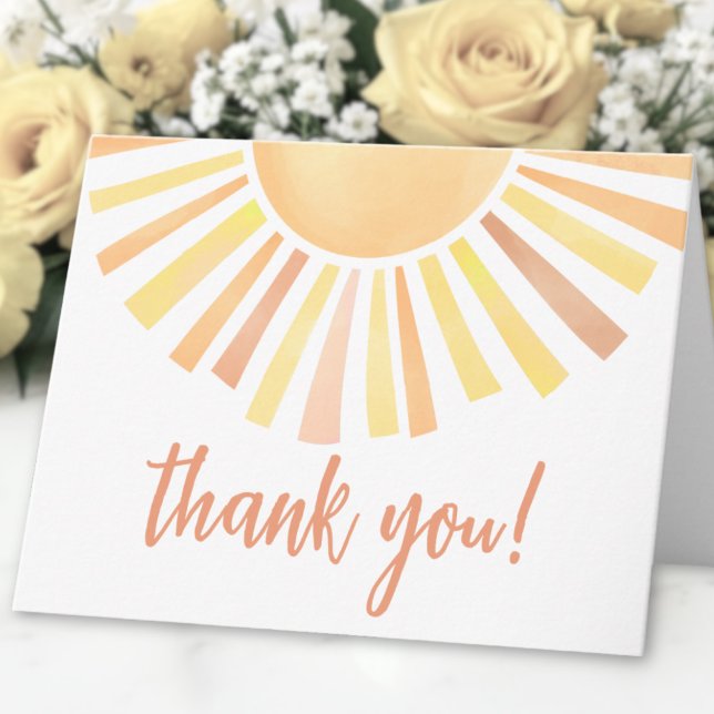 Tarjeta De Agradecimiento Luz de Sol Sol Gracias (Sunshine Sun Thank You Card )