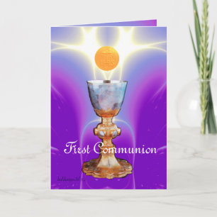 Tarjeta De Agradecimiento LUZ ESPIRITUAL 1ra Comunión / Bautizo