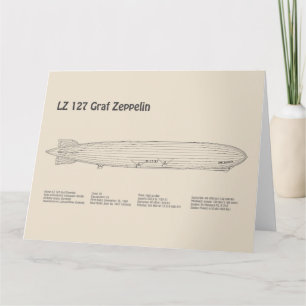 Tarjeta De Agradecimiento LZ 127 Graf Zeppelin - Planes para el diseño de la
